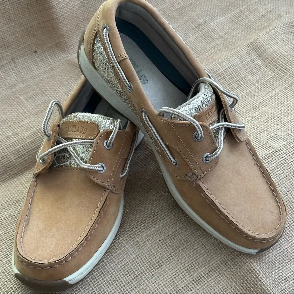 Eastland leather boat shoe 7 1/2 - Picture 1 of 9